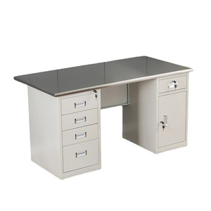 Scrivania classica in metallo ufficio Computer da tavolo scrivania moderna in acciaio semplice doppio tavolo scrivania - Product Image 6