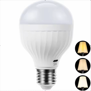 Factory Direct <strong>Sale</strong> 7W <strong>LED</strong> Light Bulbs USB Charging Remote Control <strong>3</strong> Colors Dimming Brightness Auto Timer E14/E27/B22 Globe E26 - Product Image 1