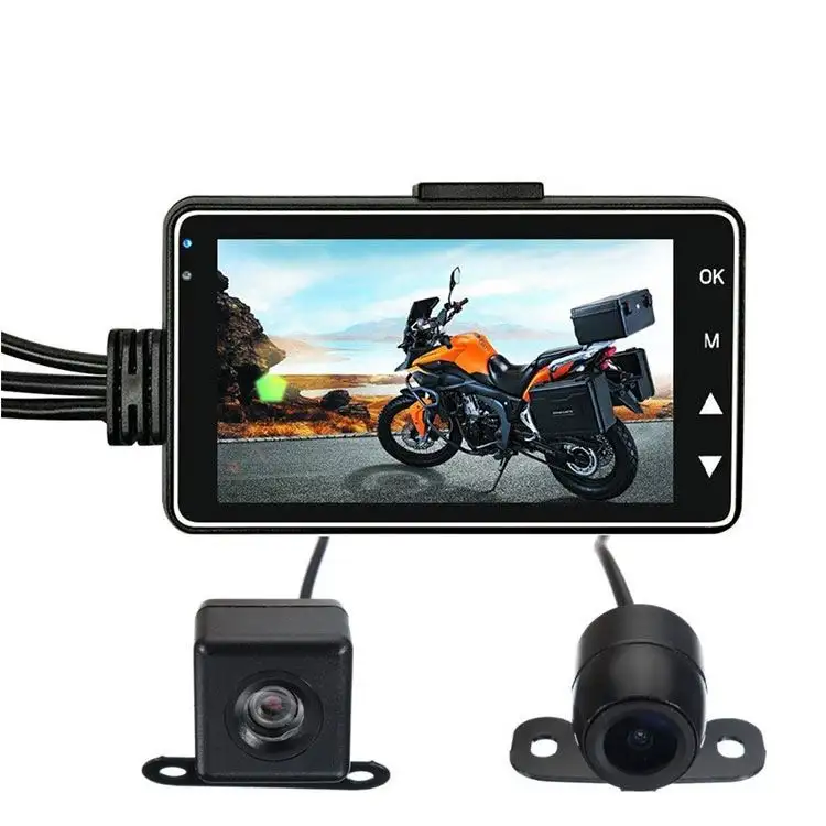 Kamera Dash Recorder Motorrad Auto Cam Fahrzeug DVR Seiten kameras Video Motorrad Moto Grad Vogel Augen Ansicht 2 Black Boxes