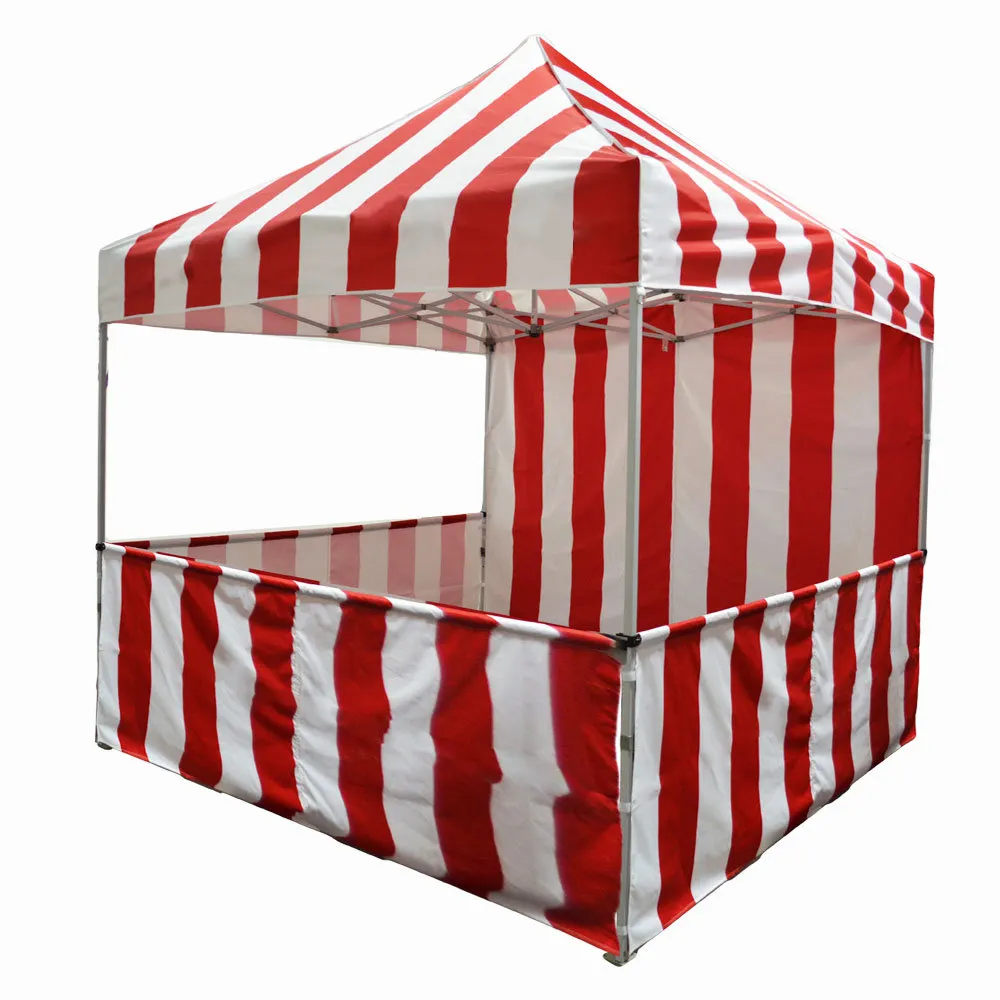 10x10 10*x15ft Pop Up Canopy Gazebo Food Snack Marquee Tent Beach Event Tent Red and White Stripe Canvas Tent