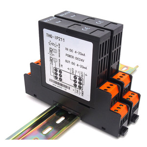 Convertidor de voltaje de CC de DQ703G-IP, 1 en 2, salida, 4-20mA, entrada de 0-10V, aislador de señal de salida - Product Image 1