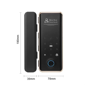 Tuya Wifi App elektronik cam kapi akıllı kilit TTlock Ble parmak izi kodu dijital cam kilit anahtarı kart Nfc Rfid akıllı kilit - Product Image 5