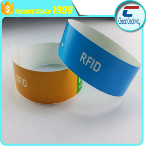 Einweg-Qr-Code-Rfid-Armband Einmaliges Papier Benutzer definierte NFC-Armbänder - Product Image 4