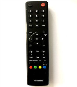TCL сменный пульт дистанционного управления для телевизора черного цвета 3000M11 с фиксированной функцией кодовой кнопки - Product Image 1
