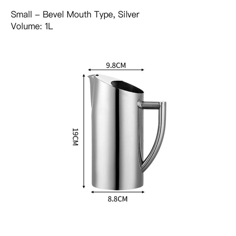 Argent 1L Petit Type à Bec Biseauté