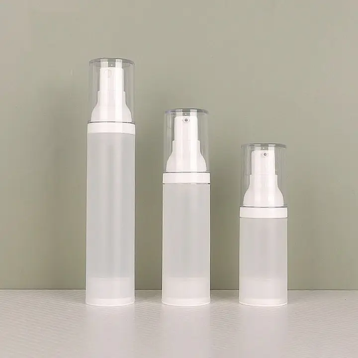 Desarrollo sostenible 15ml 30ml 50ml Botella de plástico sin aire Neutrogena protector solar Spray Aceite para el cabello modelo contenedor