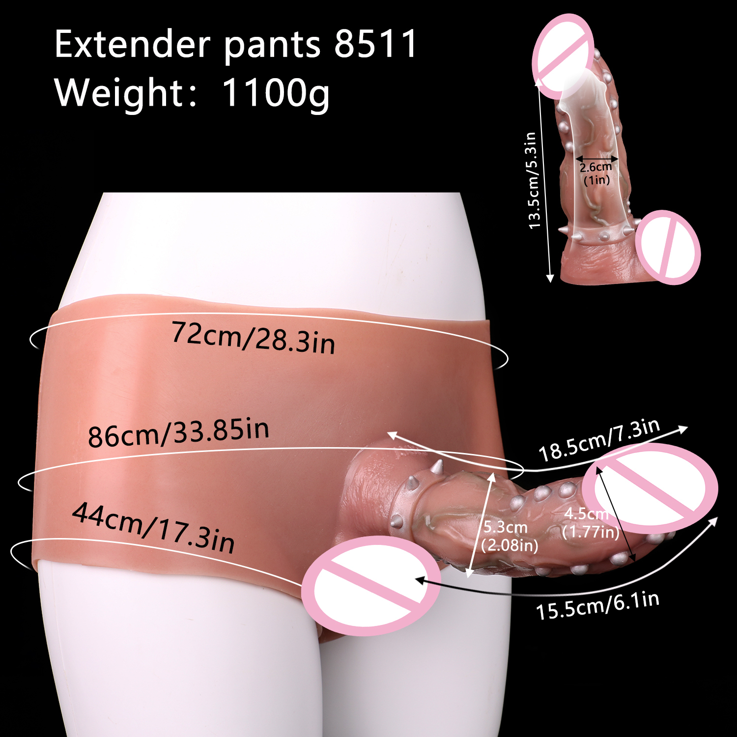 8511 longueur des manches 18,5 cm