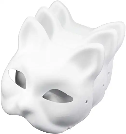 Mascarilla facial de papel 3D, Blanca, para pintar, Mardi Gras, fiesta de cumpleaños, creatividad, Halloween