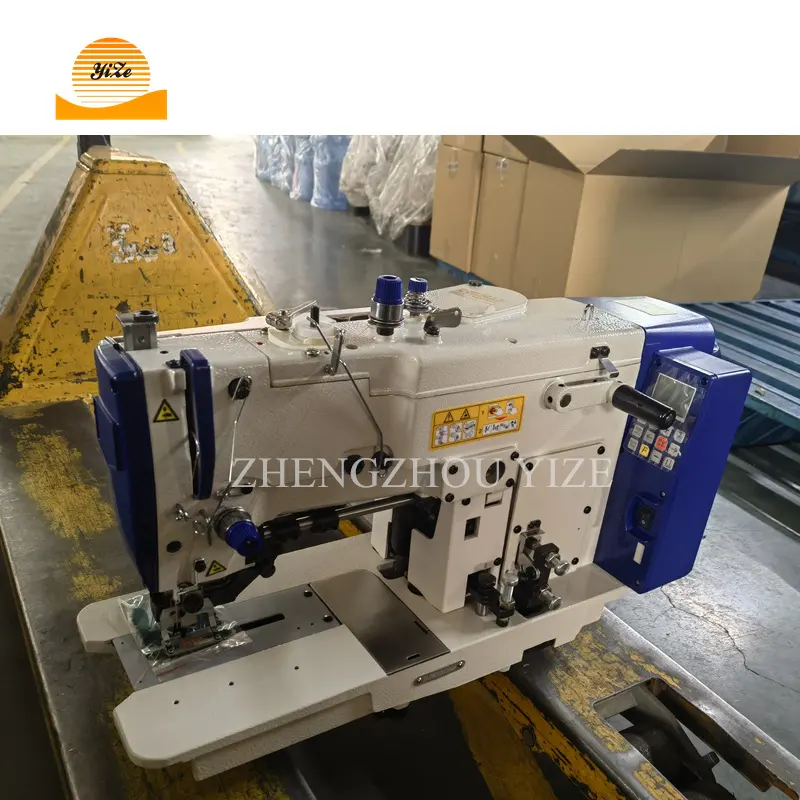 Máquina DE COSER DE camisa industrial automática de alta velocidad 781 máquina de coser con agujero de botón de mierda recta precio