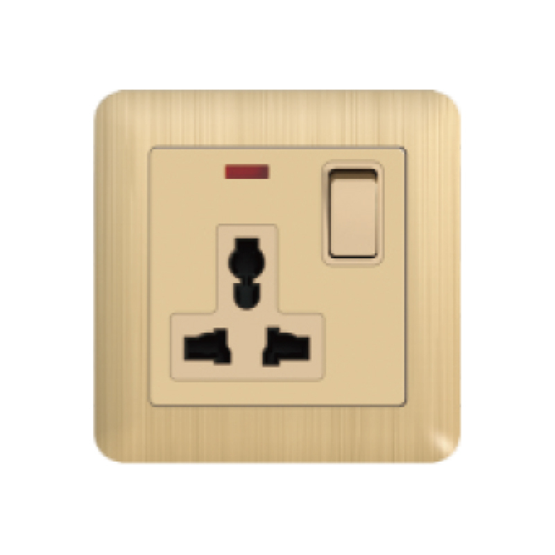 1gang with three hole socket