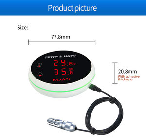 Tuya Zigbee Temperature <strong>and</strong> Humidity <strong>Sensor</strong> for Smart Home, Temperature <strong>and</strong> Humidity High/low Alarm with Probe - Product Image 5