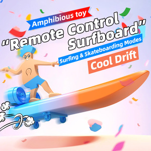 AiJH Amphibious RC Cars 2 in 1 Rowing Boats Mini Rc Surfboard Boats 2.4G Cool Rc Surfboard Cars <strong>Toys</strong>