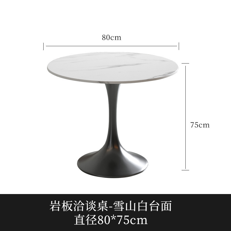 Tulip round table, black, 80*75 cm