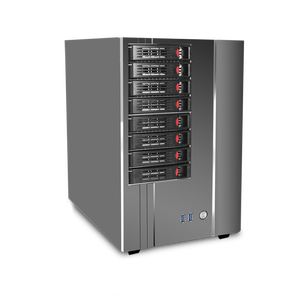 2.5 nashddエンクロージャー8ベイnasストレージホットスワップサーバーケース (ミニitxシステム用) - Product Image 1