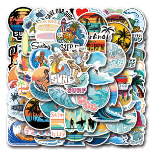 สติกเกอร์เซิร์ฟชายหาดฤดูร้อน55ชิ้นสติกเกอร์เซิร์ฟฮาวาย - Product Image 1