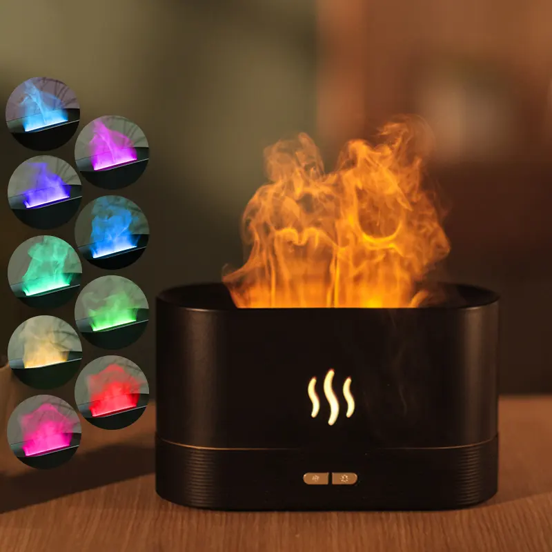 Neuer Trend Ultraschall USB Flammen be feuchter LED Farbe Flammen diffusor Ätherisches Öl Aroma diffusor