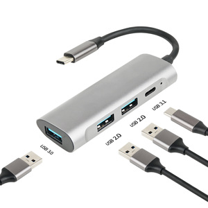 4合1 USB C至USB适配器USB3.0 SD TF PD读卡器OTP保护的计算机笔记本电脑Mac和手机多功能集线器 - Product Image 3
