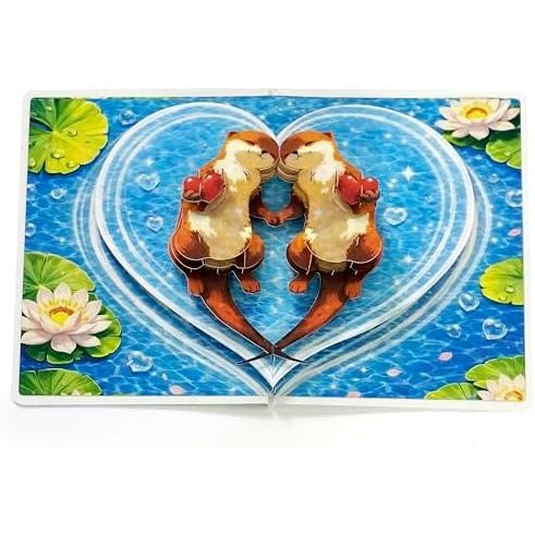 Pareja de nutrias 6x8 pulgadas