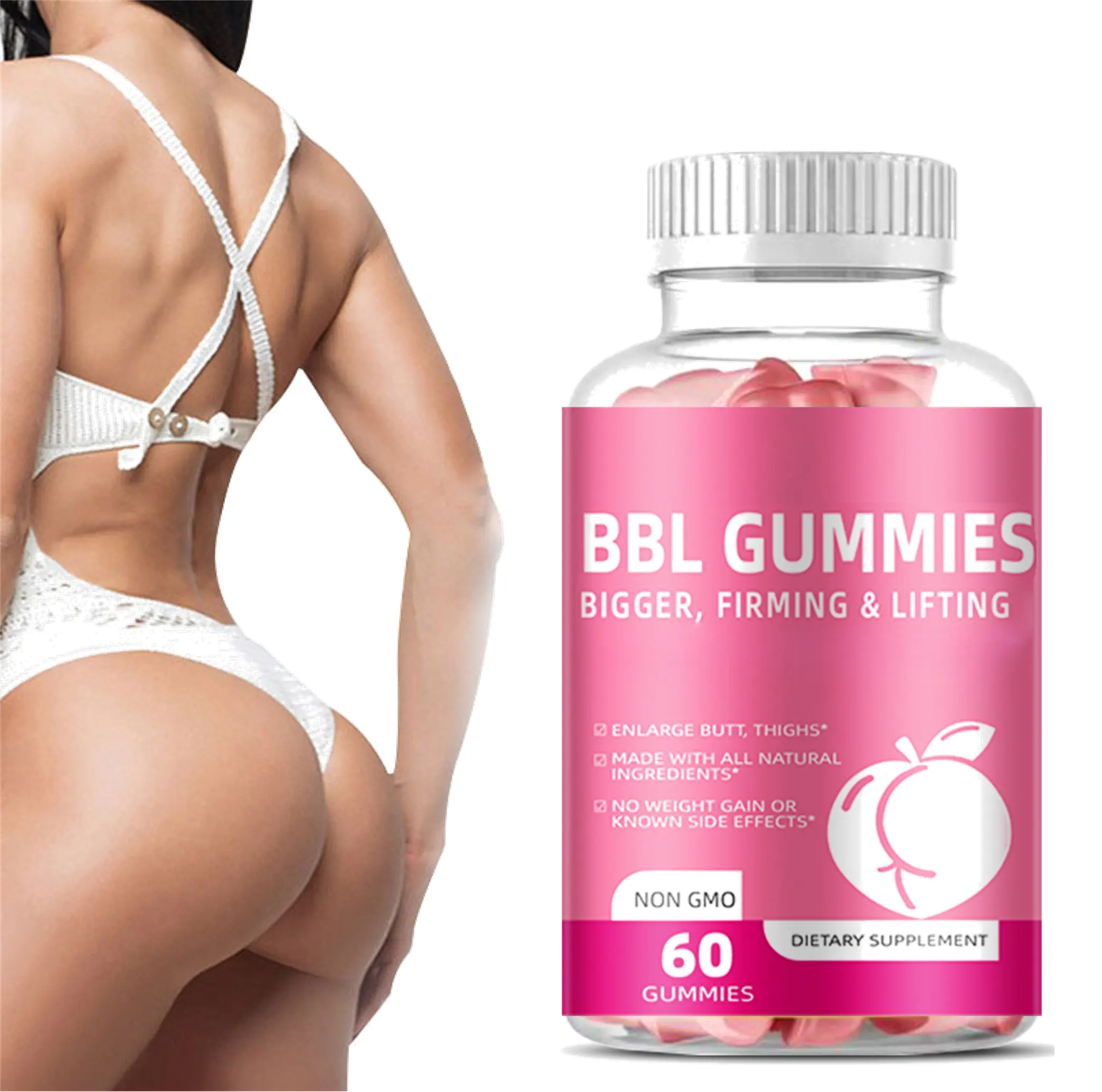 Private Label OEM Butt Booster Booty BBL Gummy Enlargement Hip And Breast Enhancement Gummies