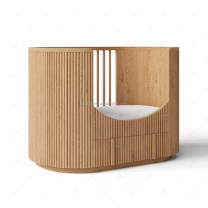 Sageliving Mới Hiện Đại Soild Gỗ Bé <span class=keywords><strong>Crib</strong></span> Không Độc Hại Kết Thúc Chuyển Đổi Thiết Kế Cho Trẻ Mới Biết Đi Đồ Nội Thất Nhà Trẻ - Product Image 1