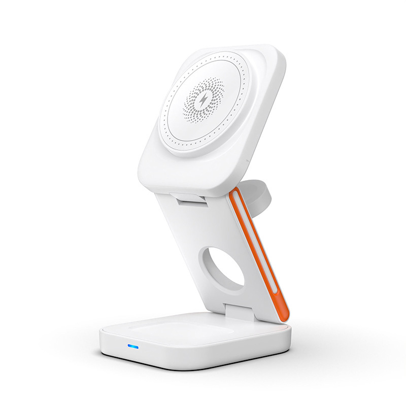 Cargador inalámbrico blanco 3in1