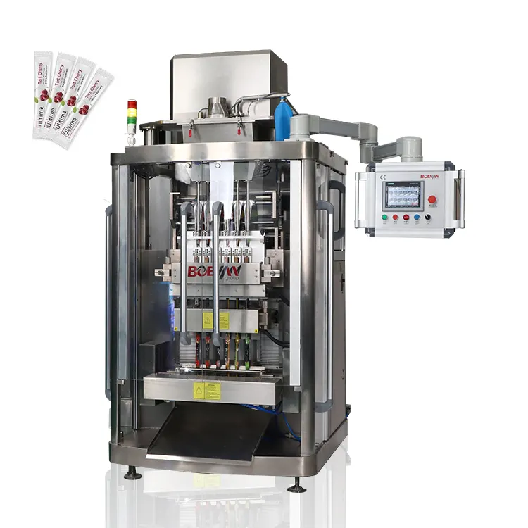 Otomatik multilane çift şeritli 20ml sıvı granül sopa şerit bal yağı jöle paketi makinesi