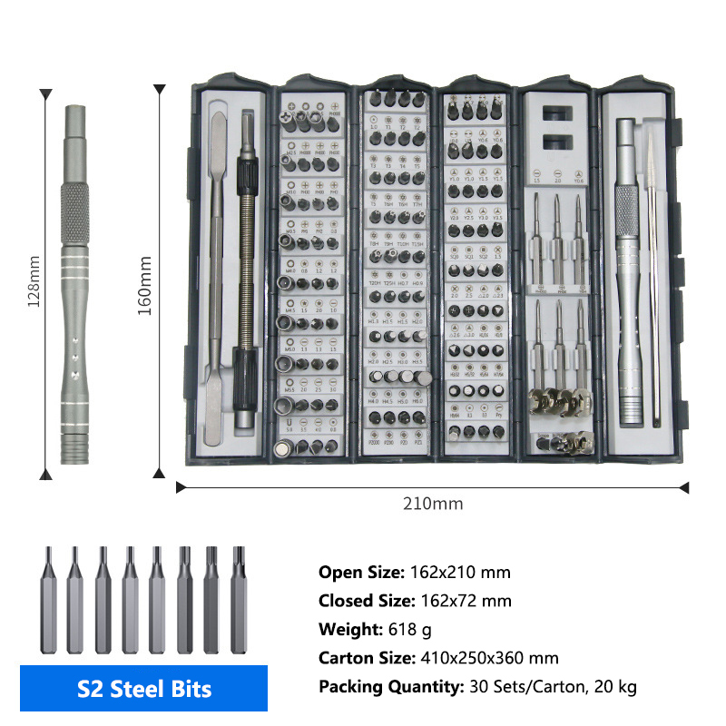 128-in-1 (Versione con Punta Torx e Manico in Alluminio)