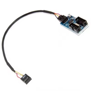 Motherboard <strong>USB</strong> <strong>2</strong>.<strong>0</strong> 9pin <strong>Header</strong> 1 to <strong>2</strong> Extension Hub Splitter Adapter with 30CM <strong>USB</strong> 9-pin Internal Cable - Product Image 2