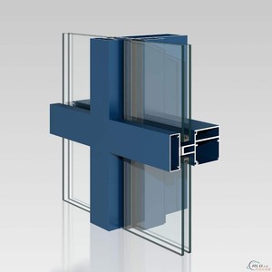 Bastone di alluminio costruito struttura per parete di tenda Unitized facciata sistema di costruzione di Design prezzo Unitized tenda parete sistema - Product Image 5