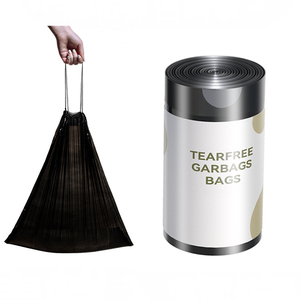 Çevre dostu çöp ücretsiz gözyaşı plastik Bin astar çanta İpli 45*50cm 4 galon çöp torbası bireysel kokusuz küçük çöp torbası - Product Image 6