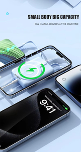 2024 taşınabilir güç banka cüzdan Apple için 20000mah kapasiteli LED kablosuz şarj izle 22.5W çıkış gücü OTP OVP korumaları - Product Image 5