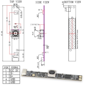 OEM OV5693 5MP Wide Dynamic CMOS Sensor Módulo de cámara HD Interfaz USB AF 1080P Módulo de cámara HD para equipos inteligentes - Product Image 4