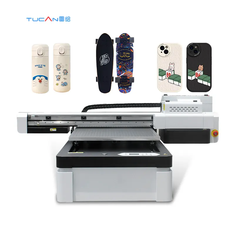 Kleine Formaat Uv Flatbed Printer 6090 Uv Flatbed Printer Voor Alles