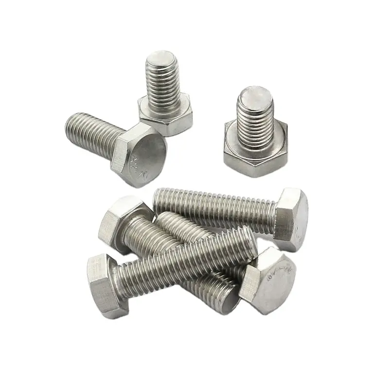 Din933 din931 di fissaggio 304 316 viti in acciaio inox a2 70 a4-80 esagonale testa del bullone e dado