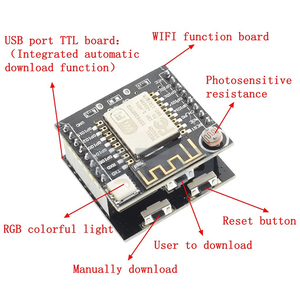 ESP8266 scheda di sviluppo Cloud seriale ESP-12F Mini Serial WIFI Witty Cloud Development Board ESP8266 ESP12F - Product Image 6