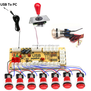 DIY 2-Player American Style <strong>Raspberry</strong> <strong>Pi</strong> <strong>Arcade</strong> Game Kit LED Push Buttons USB Encoder Cables Mame Jamma Pusher Machine - Product Image 3