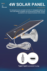 <strong>2MP</strong> 3MP 2K Wireless Security CCTV <strong>IP</strong> <strong>Camera</strong> Night Vision Long Time Standby 1080P Solar Panel Powered PIR Wifi Cloud Data Storage - Product Image 6