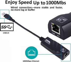 Adattatore USB 3.0 Gigabit Ethernet adattatore da USB 3.0 a RJ45 scheda di rete Lan adattatore 10/100/1000 Mbps adattatore Ethernet per PC - Product Image 3