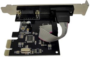 <strong>PCI</strong> Express 1.0 X 1 to Industrial DB9 COM RS232 Converter Adapter <strong>Controller</strong> for Desktop PC - Product Image 2