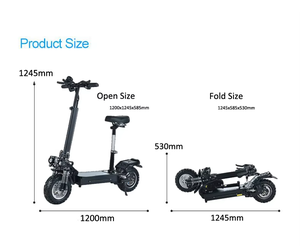 電動スクーター,工場直販折りたたみ式1000 W最速50km/h 2輪オフロード - Product Image 1