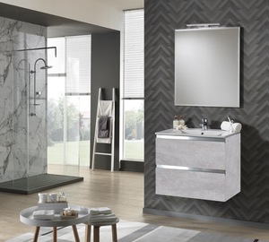 Premium montajlı banyo mobilyaları-ayna ile asılı banyo ünitesi ve Led ışık-banyo deneyiminizi yükseltin