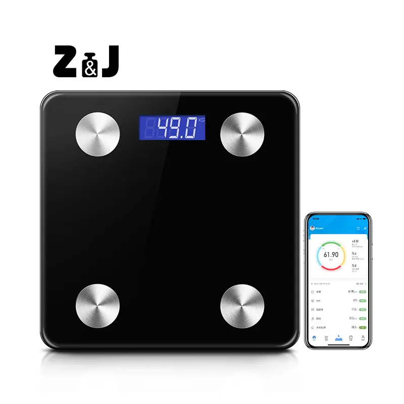 2023 Meilleur vendeur 180kg/396lb Électronique Bluetooth BMI Smart Balance de graisse corporelle