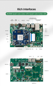 Android 12 Dual Ethernet Quad Core Placa base integrada RK3588 Placa base con procesador de brazo incorporado