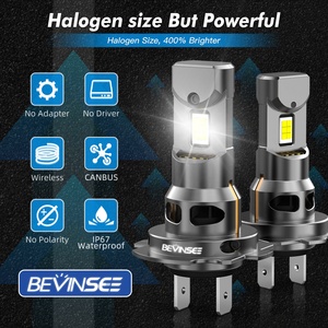 BEVINSEE 2x70W H7 LEDヘッドライト電球6000K Z26車用ヘッドライトLED H7電球キャンバスエラー無料CSP 3570 LEDチップモーターフォグライト - Product Image 2