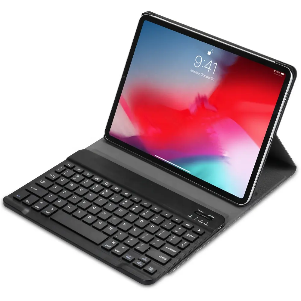 מתאים עבור ipad pro11-2020 מקלדת עור מקרה ipad 11 אינץ אלחוטי מקלדת הגנת מקרה שטוח עור מקרה wi