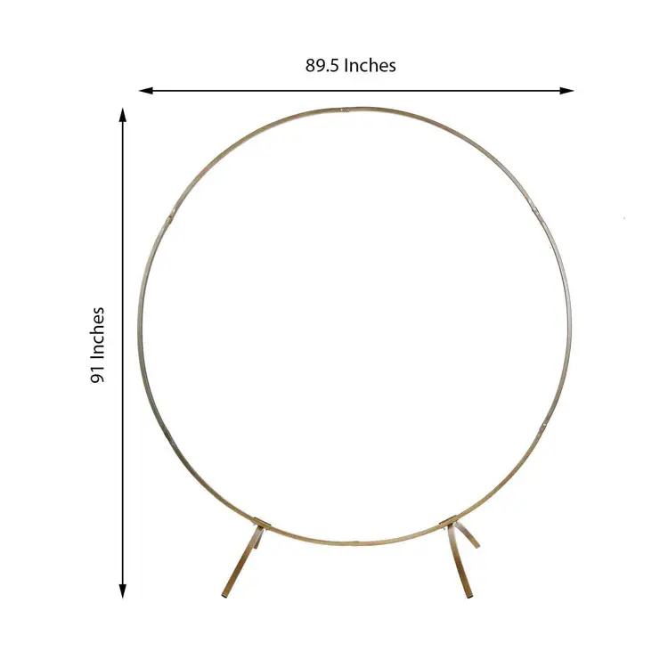 Custom Gold Metal Circle Round Ring Decoration Arch Frame Wedding Backdrop Stand