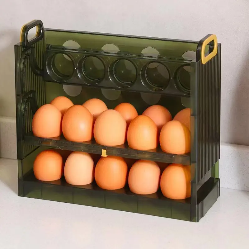 Kotak penyimpanan telur banyak tingkat, kotak penyimpanan kulkas Multi lapisan, nampan telur karton, wadah makanan