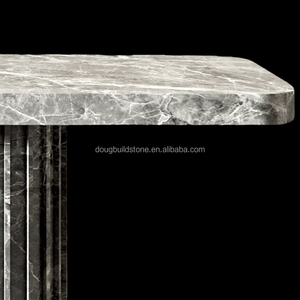 Dougbuild đá cá tính tùy chỉnh thiết kế flutted chân cơ sở hiện đại phong cách grey đá Philippines đá cẩm thạch bảng - Product Image 4