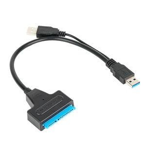 USB 3.0到SATA硬盘适配器电缆USB 3.0到SATA 22pin 2.5英寸SATA SSD适配器转换器，带USB 2.0电源电缆 - Product Image 1