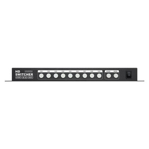 Conmutador sin costuras 4K 9x1 HD Quad Multi-VIEWER 9 entradas 1 salida